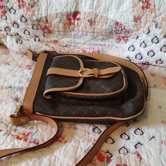 Rioni Brown and Tan Crossbody Bag with Vintage Charm - Picture 5 of 7